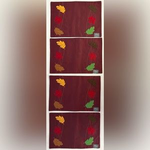 NEW Aman Autumn Leaves Placemats (Set of 4)